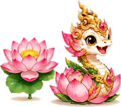 ดอกบัวกับนาคบัวบาน